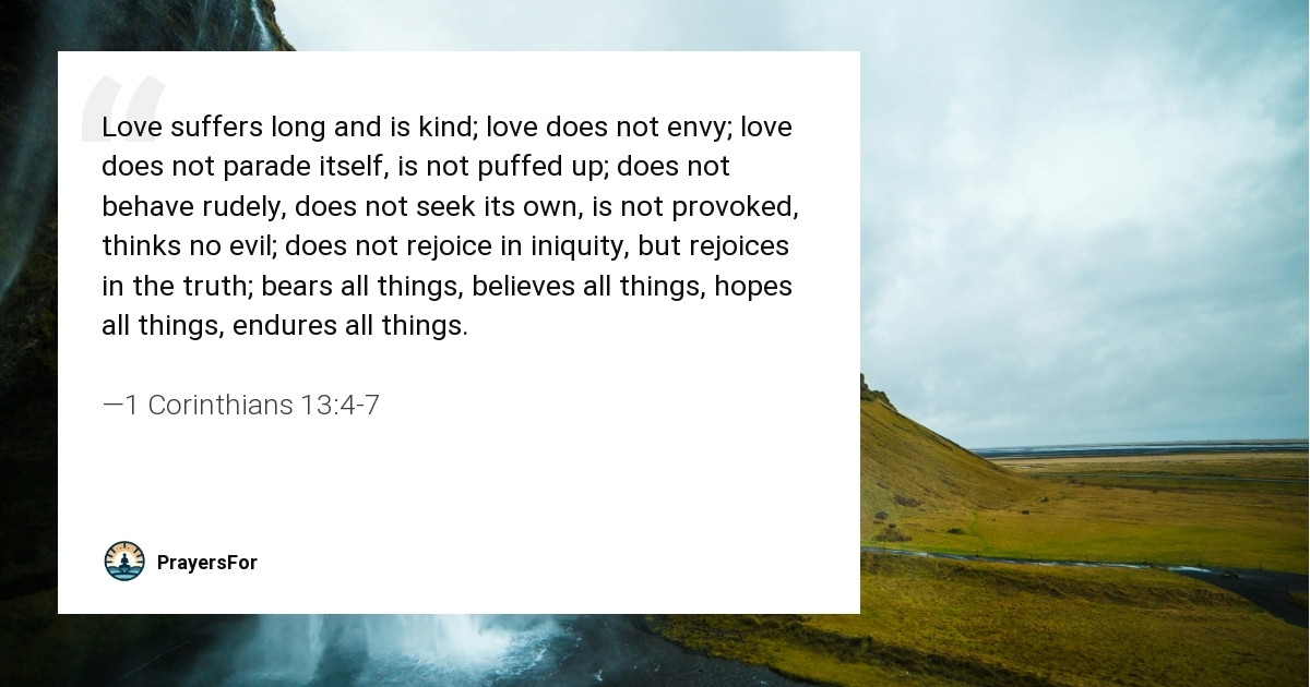 1 Corinthians 13:4-7
