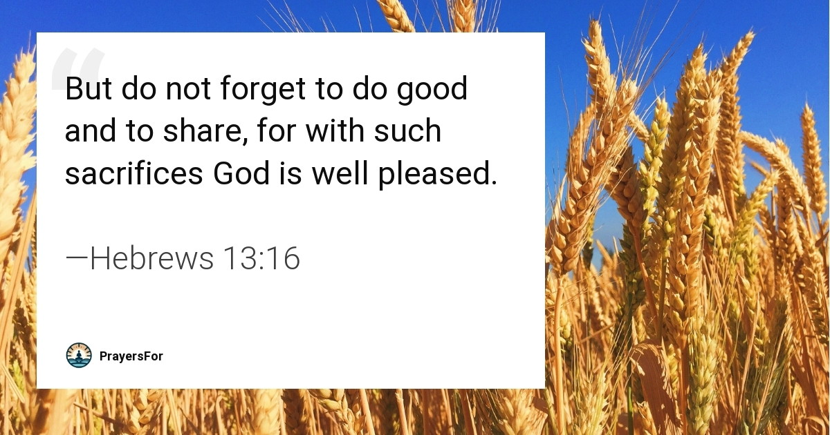 Hebrews 13:16