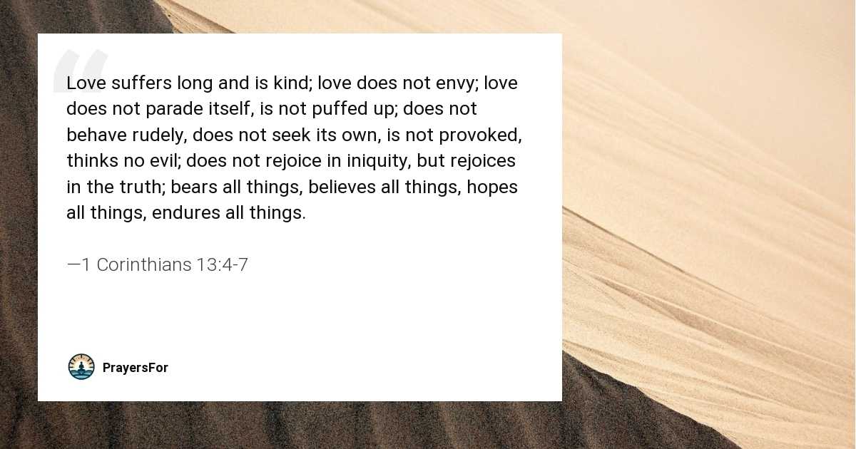 1 Corinthians 13:4-7