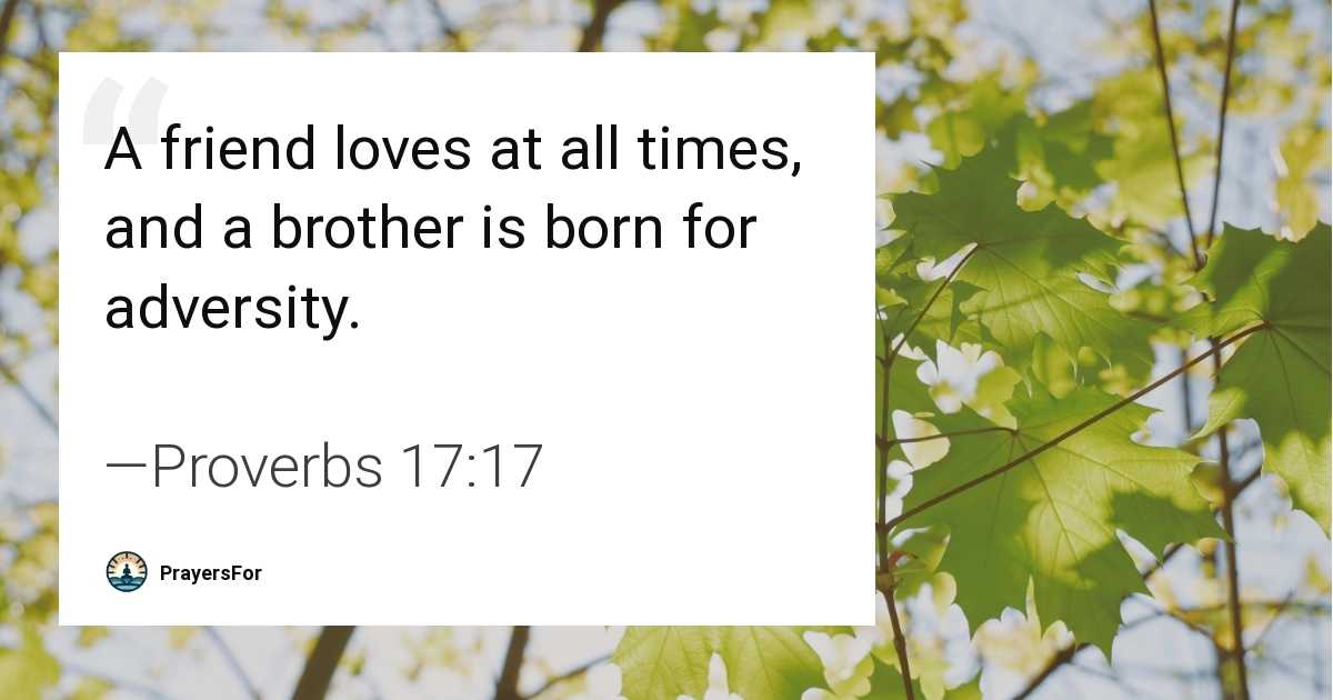 Proverbs 17:17