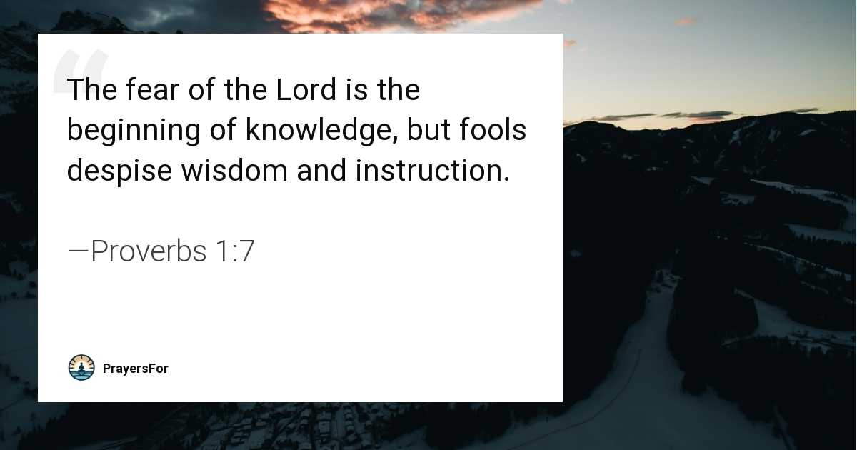 Proverbs 1:7