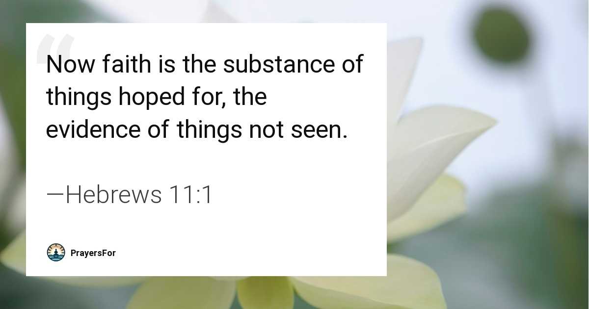 Hebrews 11:1