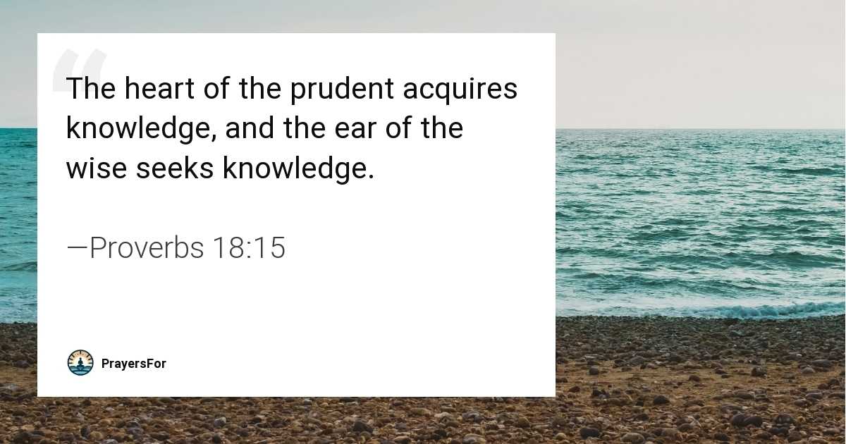 Proverbs 18:15