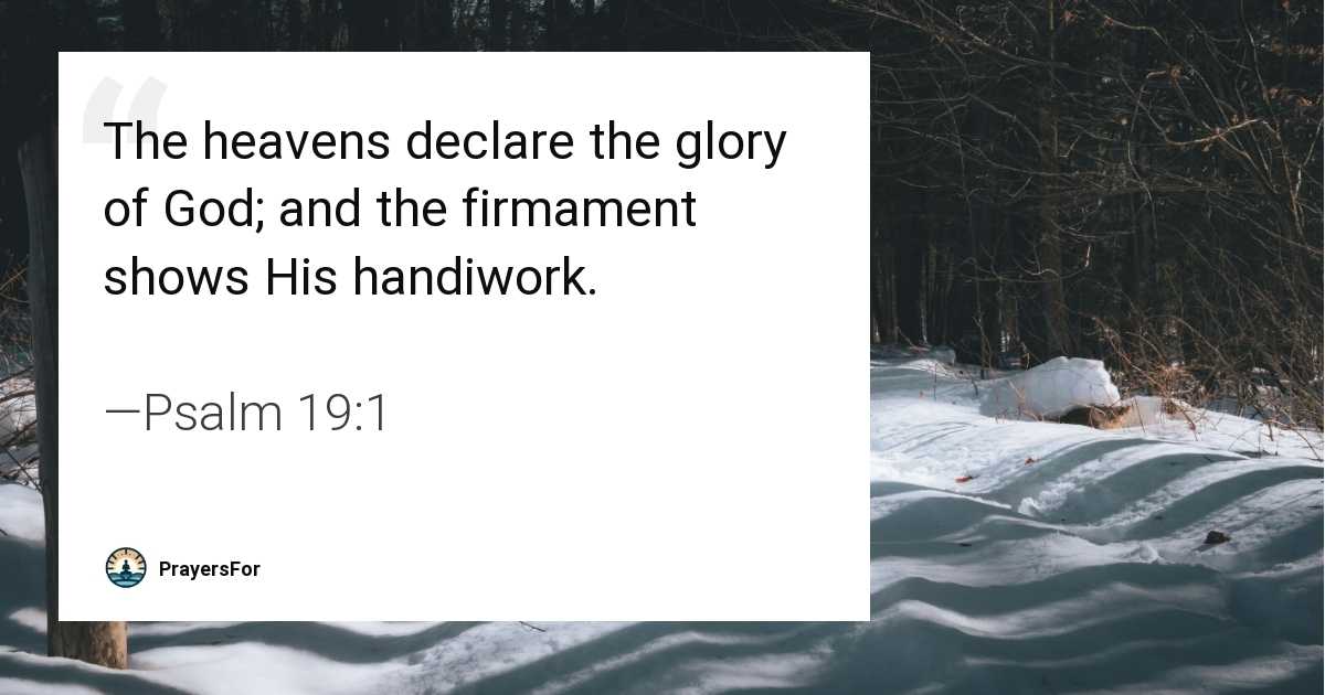 Psalm 19:1