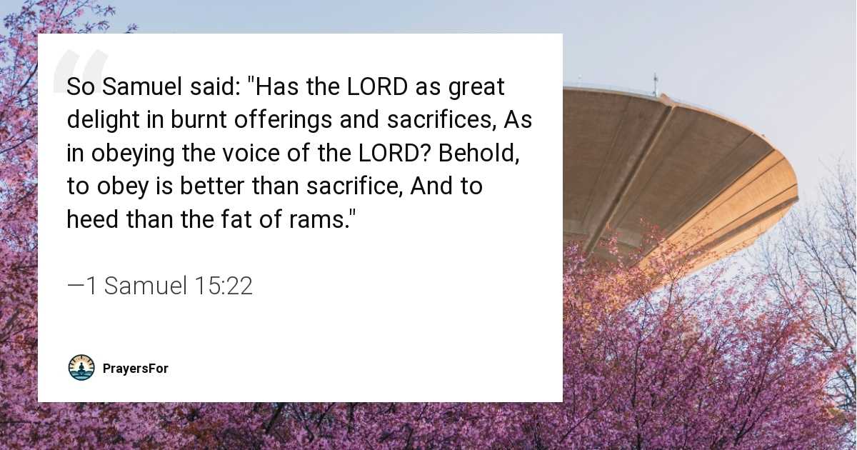 1 Samuel 15:22