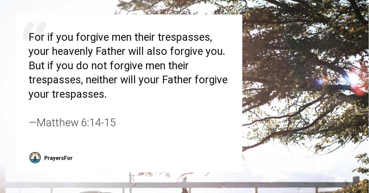 Matthew 6:14-15