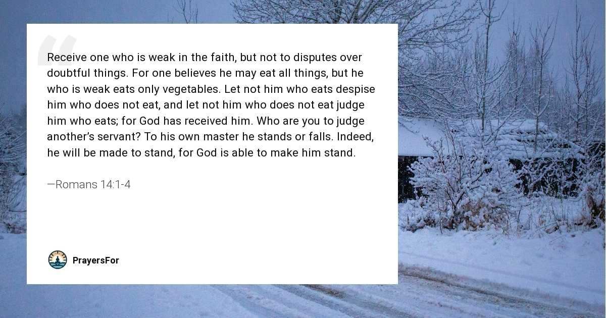 Romans 14:1-4