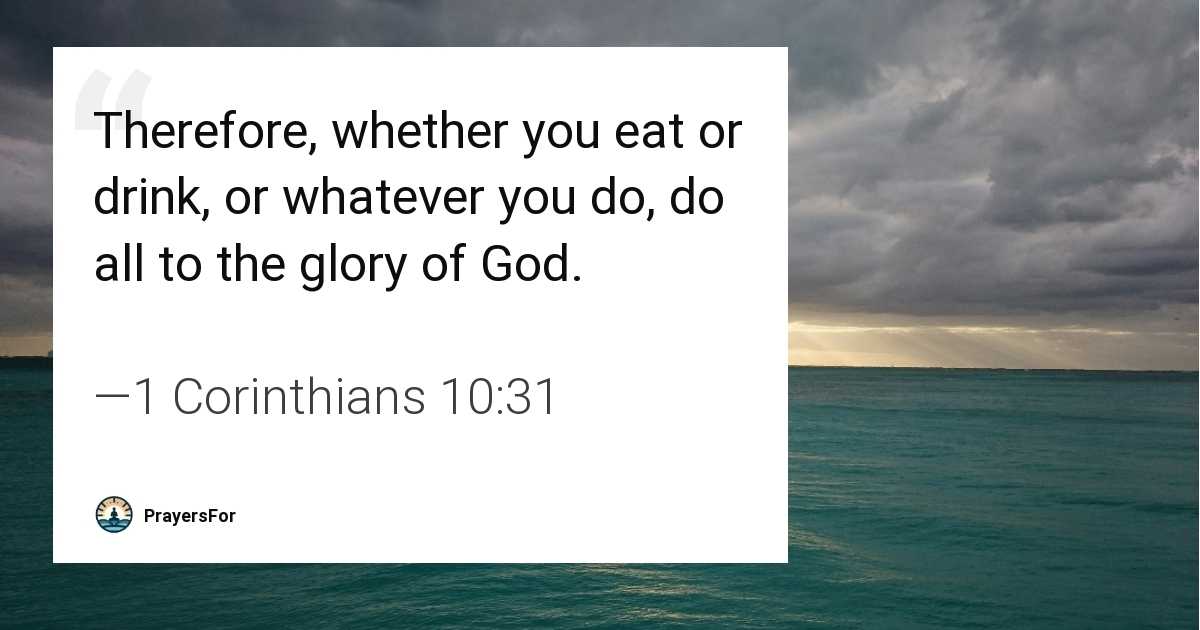 1 Corinthians 10:31