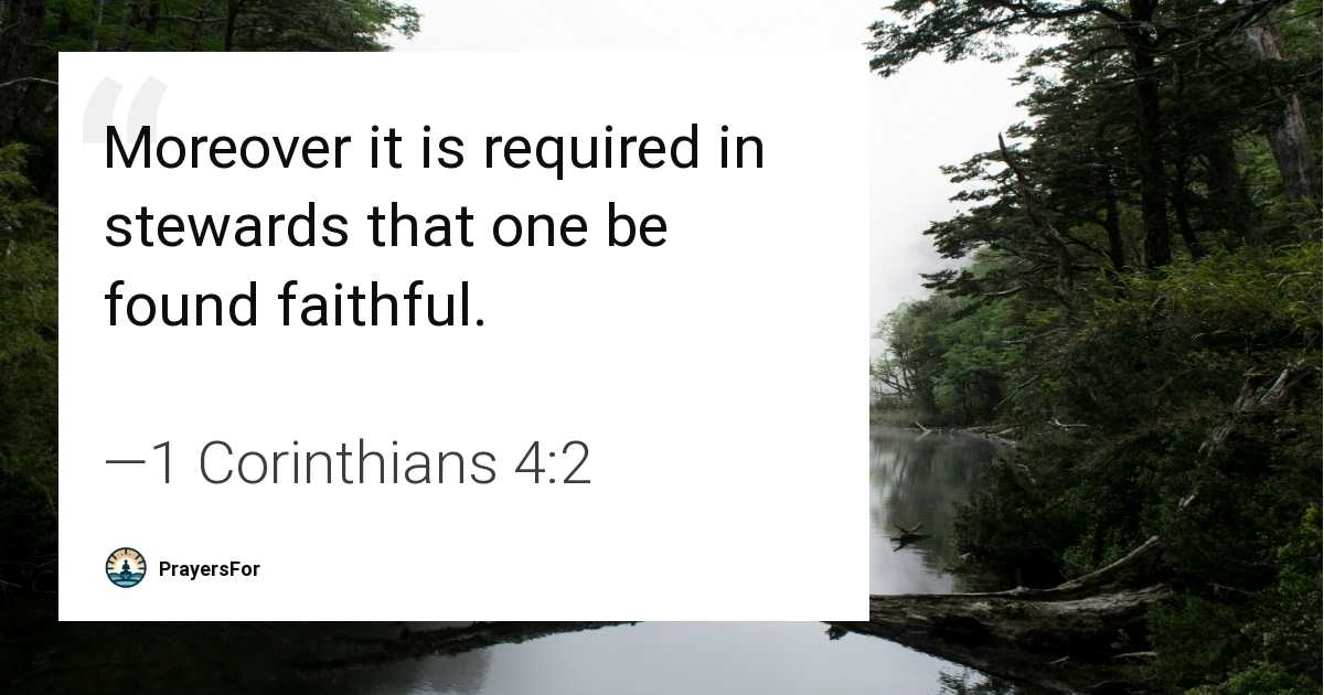 1 Corinthians 4:2