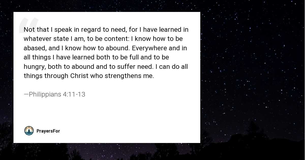 Philippians 4:11-13