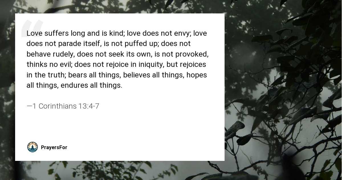1 Corinthians 13:4-7