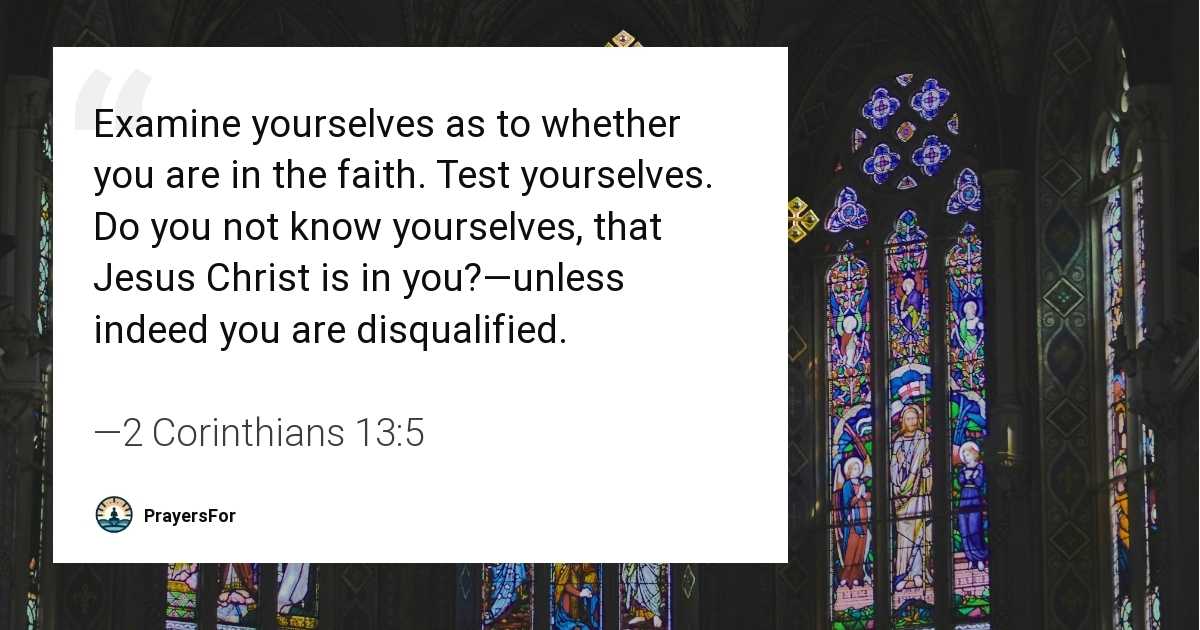 2 Corinthians 13:5