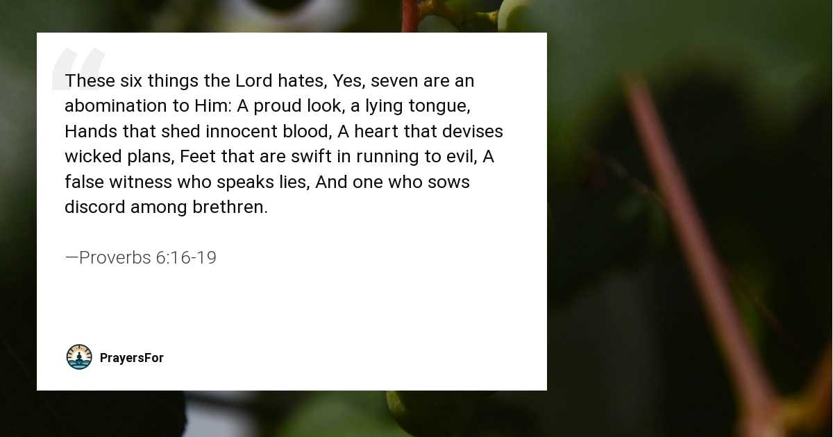 Proverbs 6:16-19