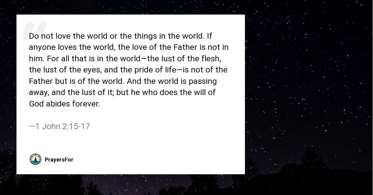 1 John 2:15-17