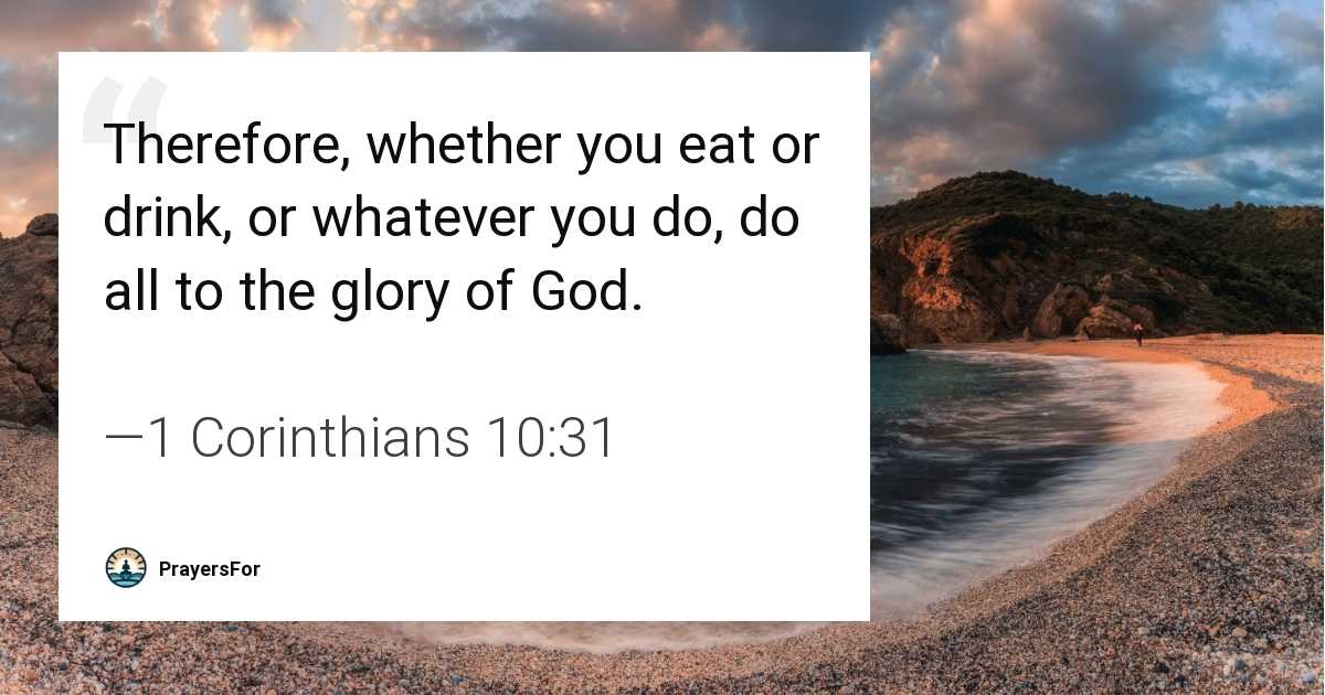 1 Corinthians 10:31