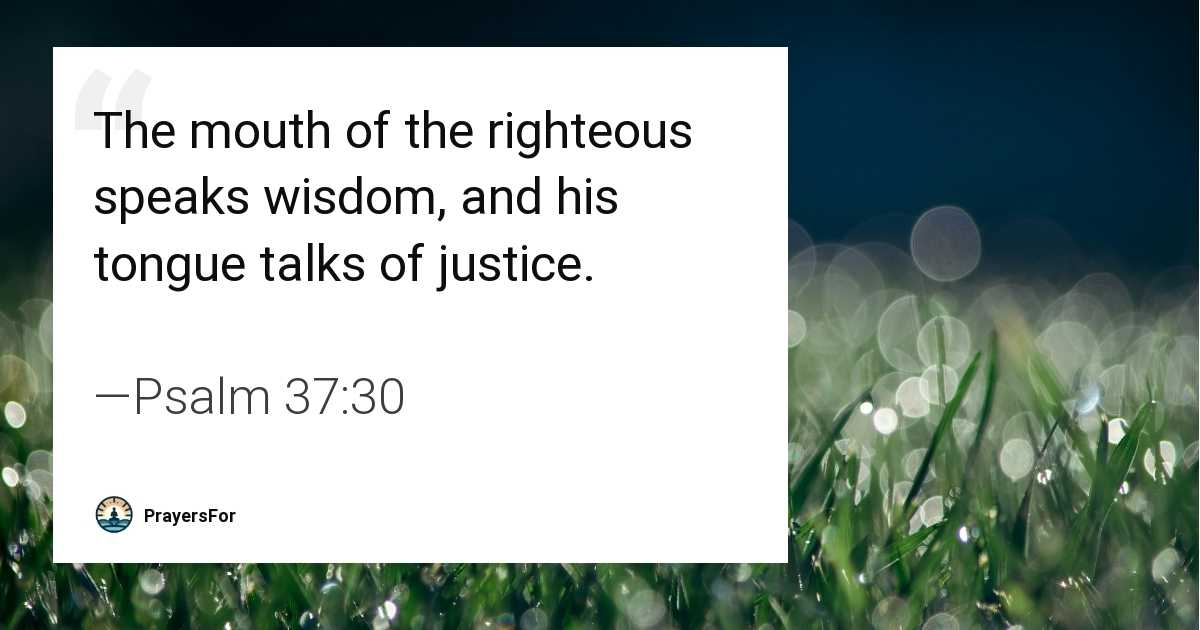 Psalm 37:30