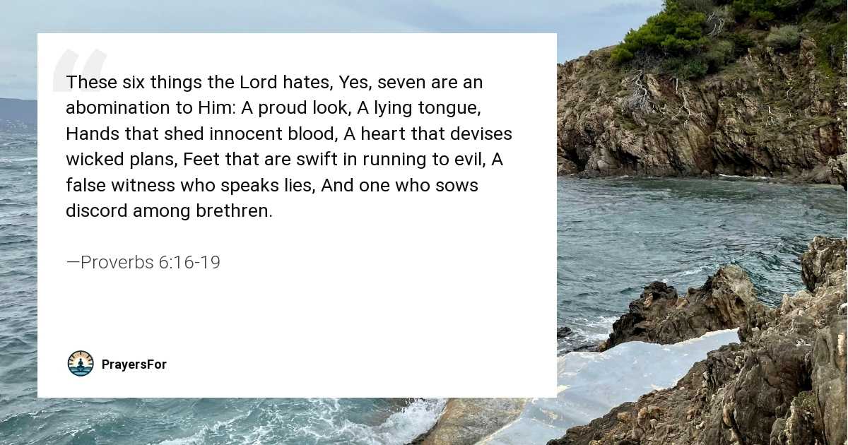 Proverbs 6:16-19