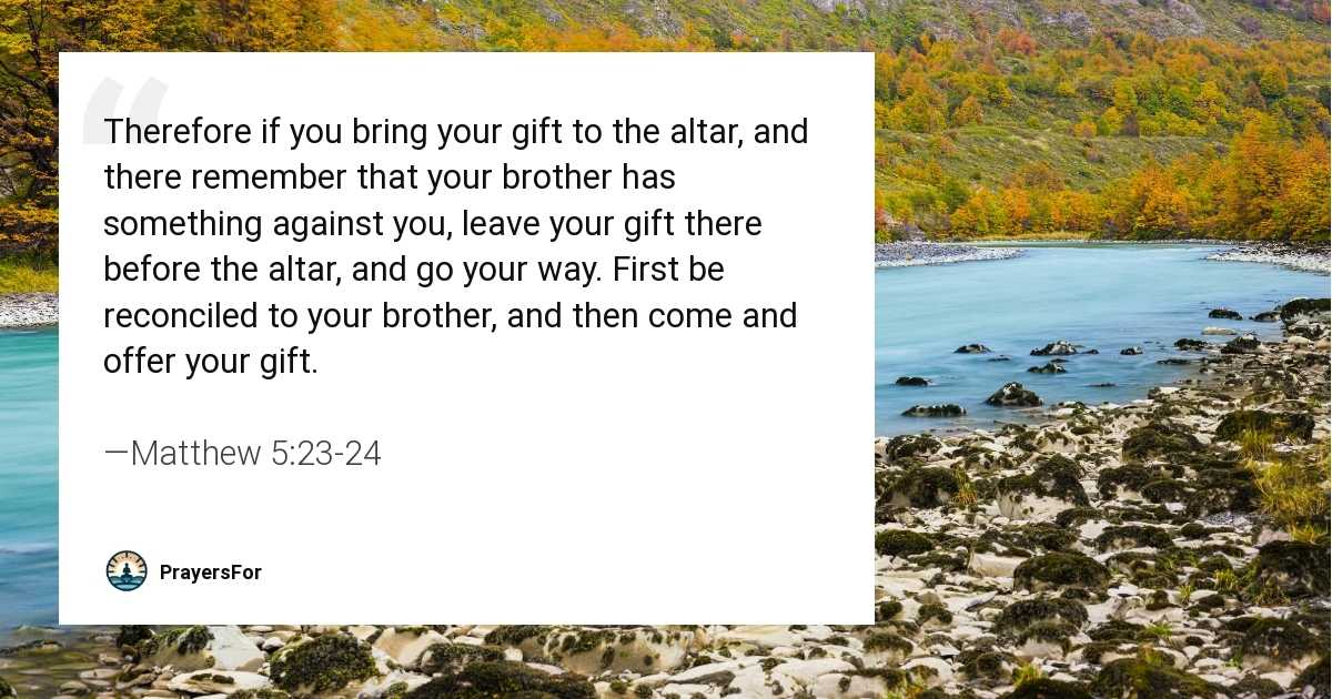 Matthew 5:23-24