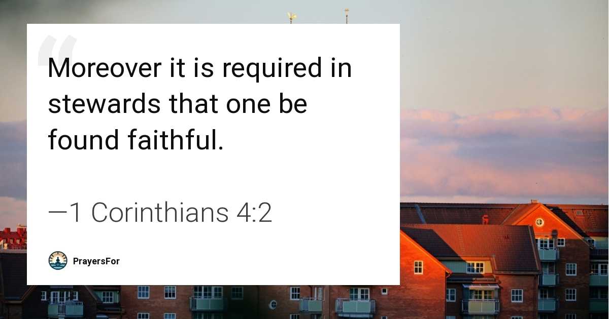 1 Corinthians 4:2