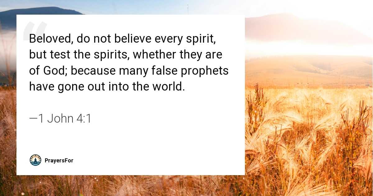 1 John 4:1