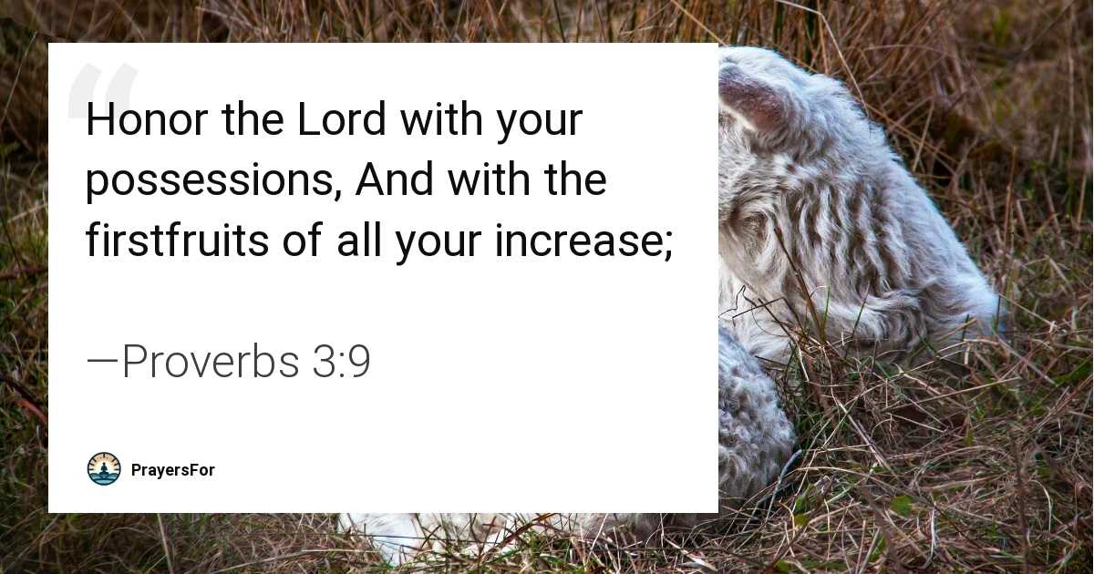 Proverbs 3:9