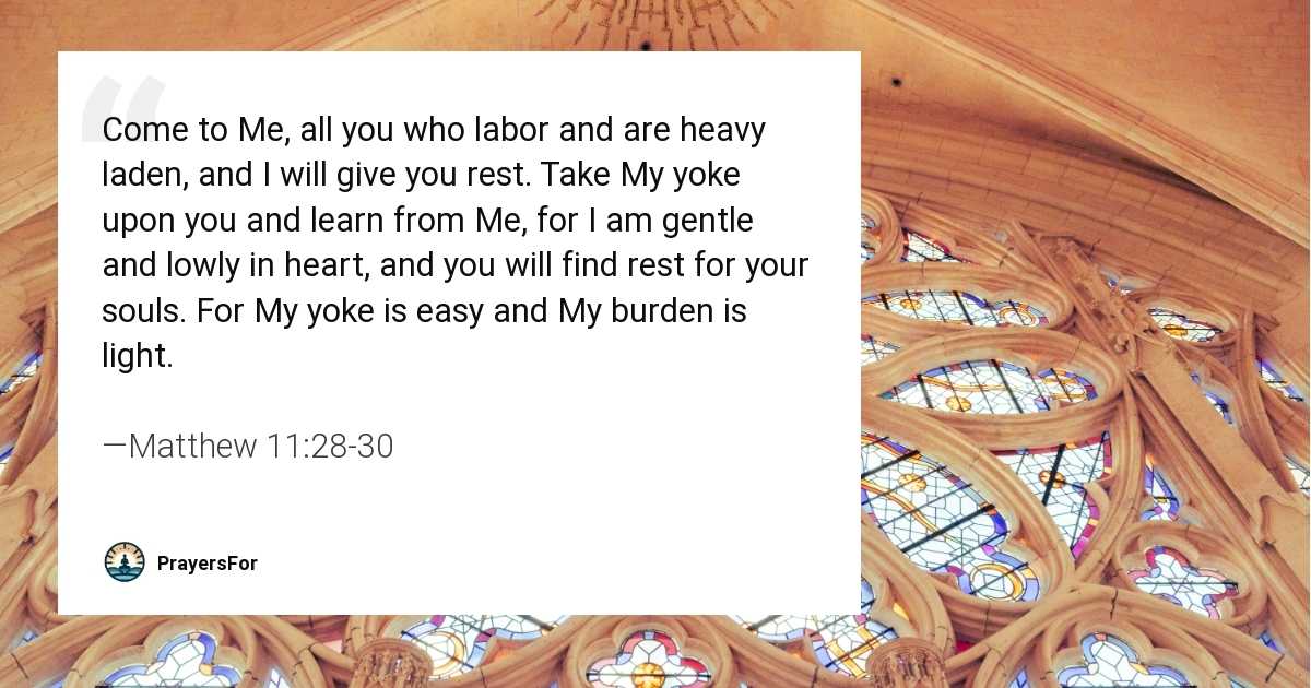 Matthew 11:28-30