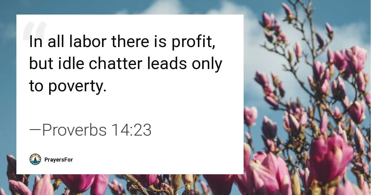Proverbs 14:23