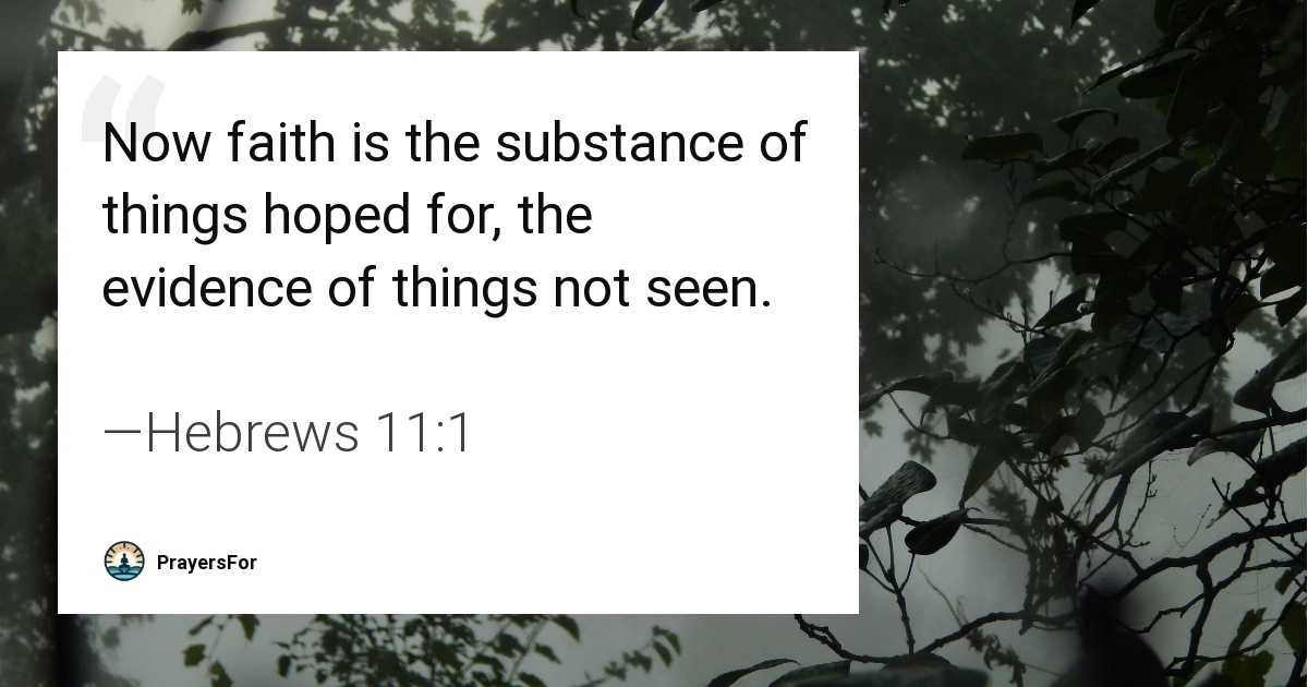 Hebrews 11:1