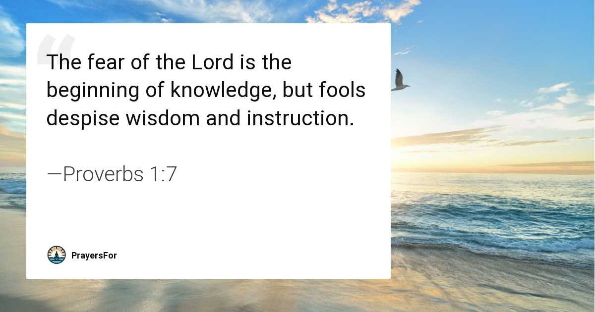Proverbs 1:7
