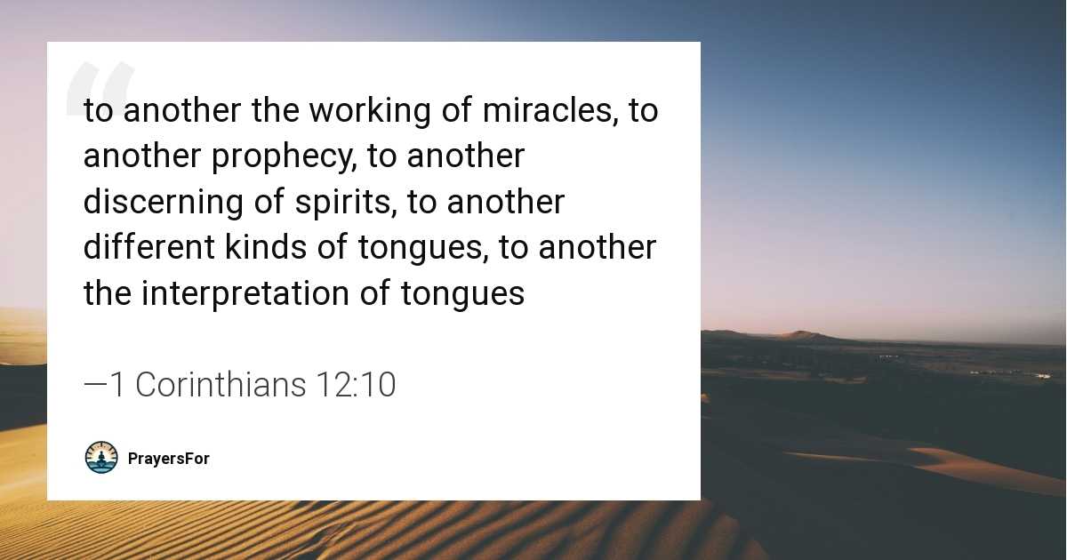 1 Corinthians 12:10