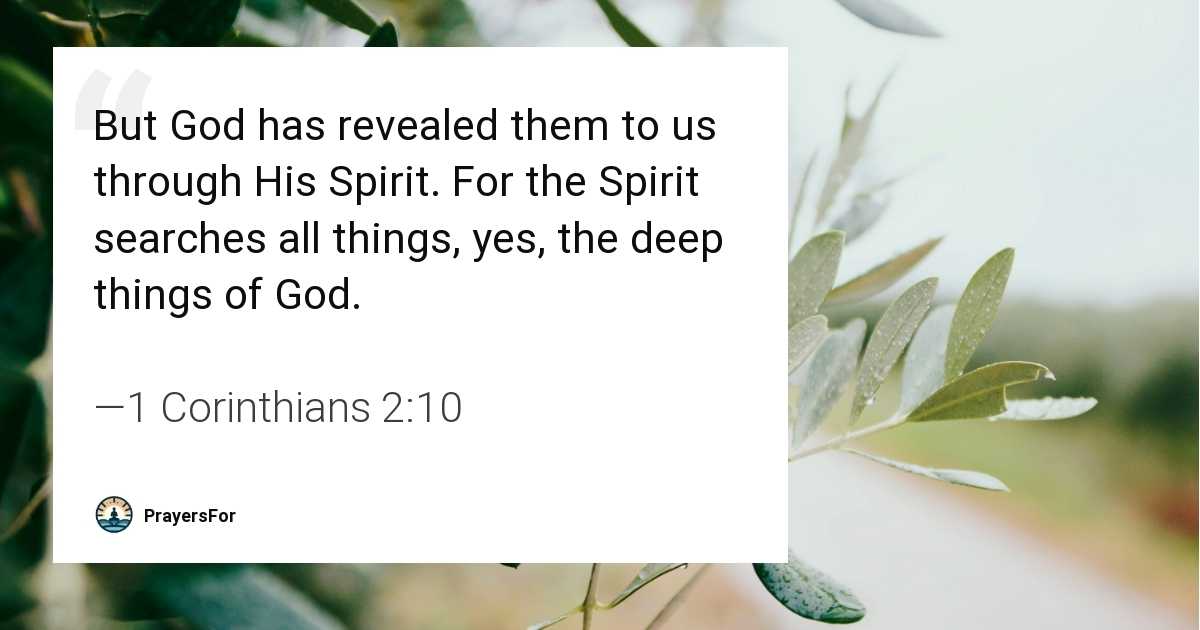 1 Corinthians 2:10