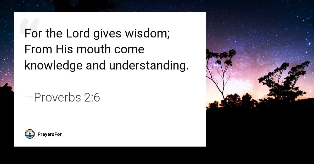 Proverbs 2:6