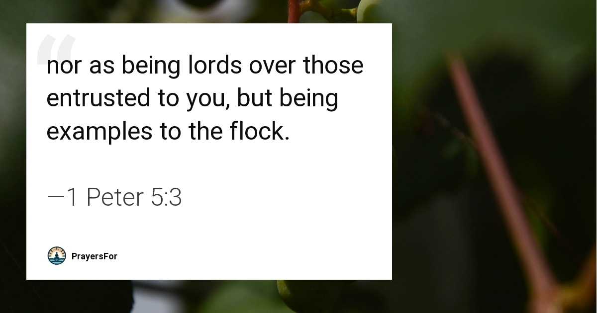 1 Peter 5:3