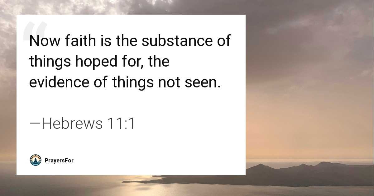 Hebrews 11:1