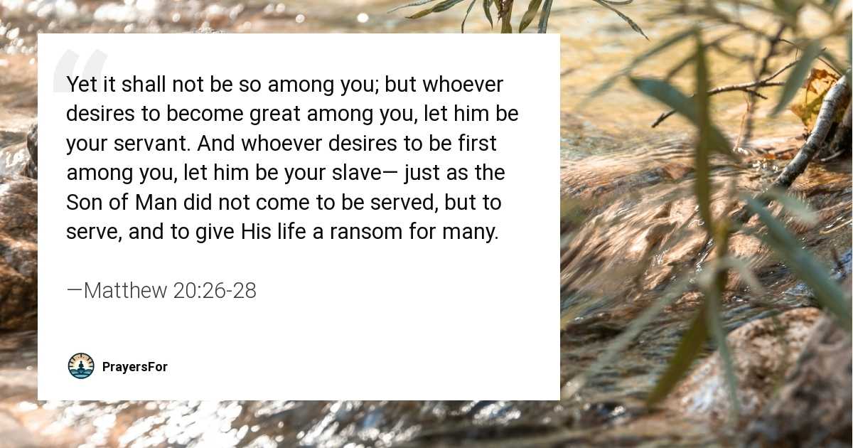 Matthew 20:26-28