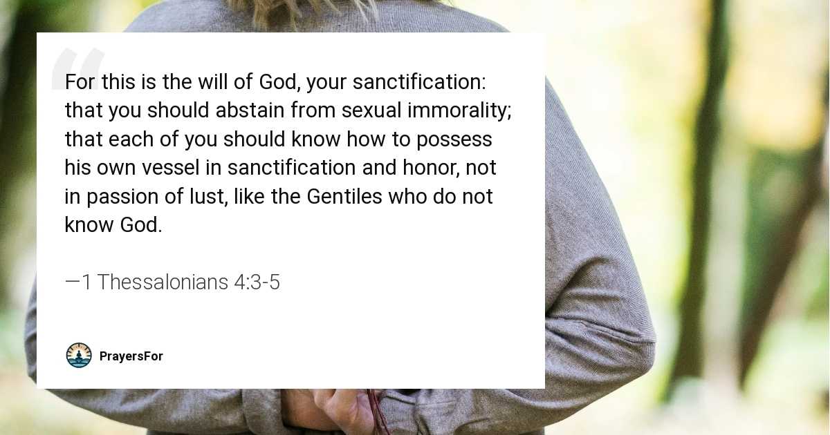 1 Thessalonians 4:3-5