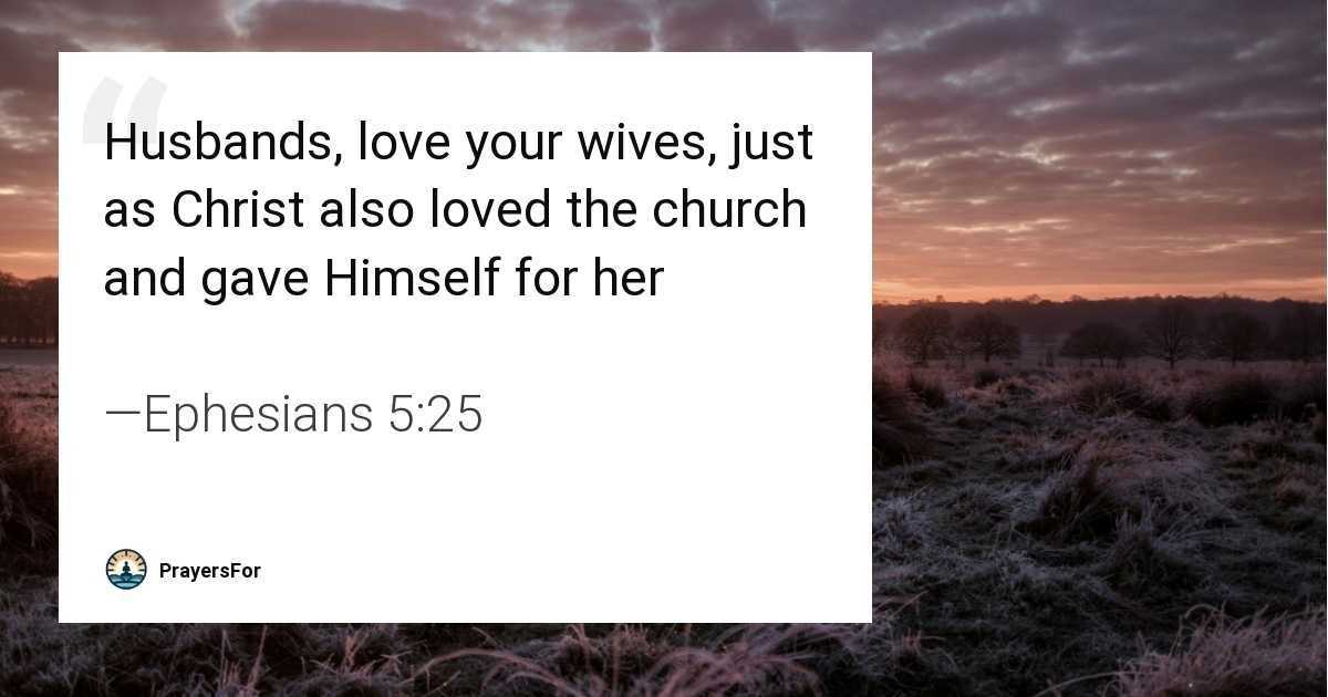 Ephesians 5:25