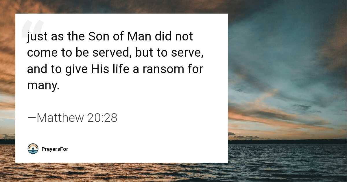 Matthew 20:28