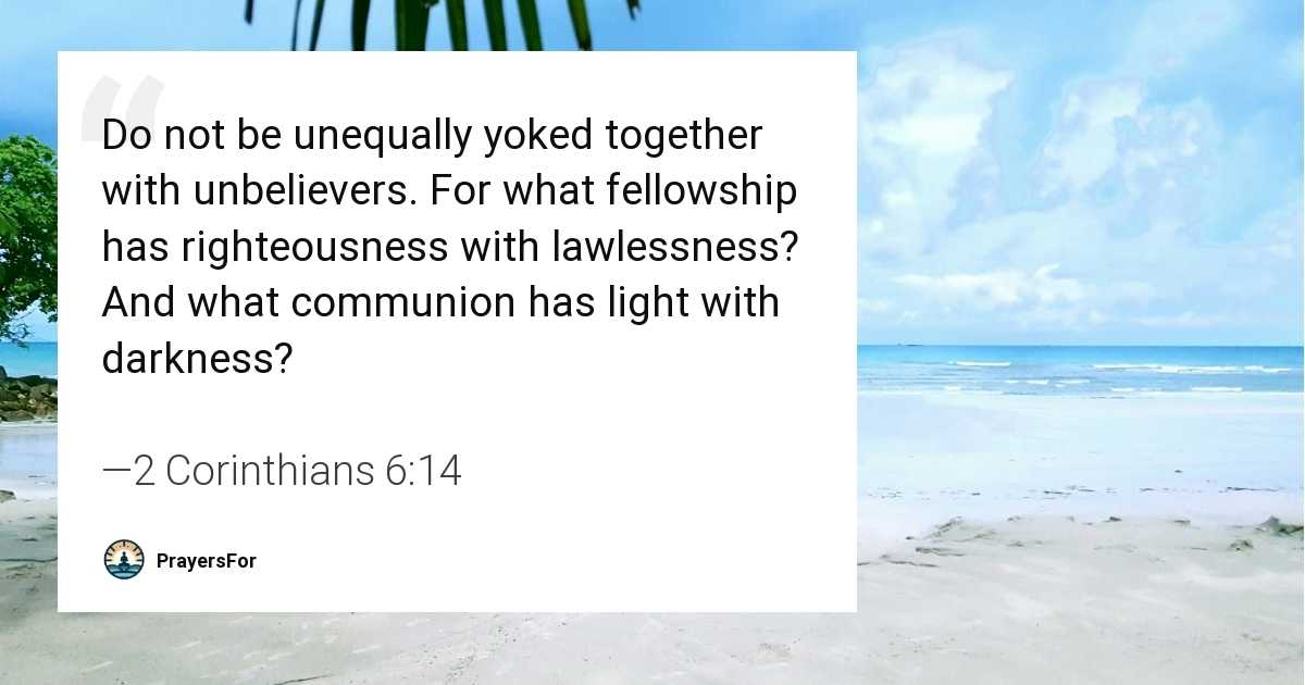 2 Corinthians 6:14