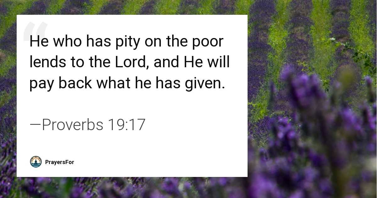Proverbs 19:17