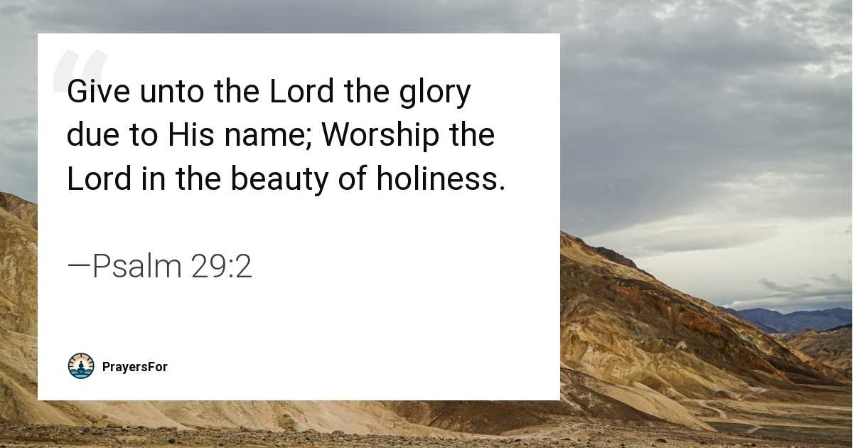 Psalm 29:2