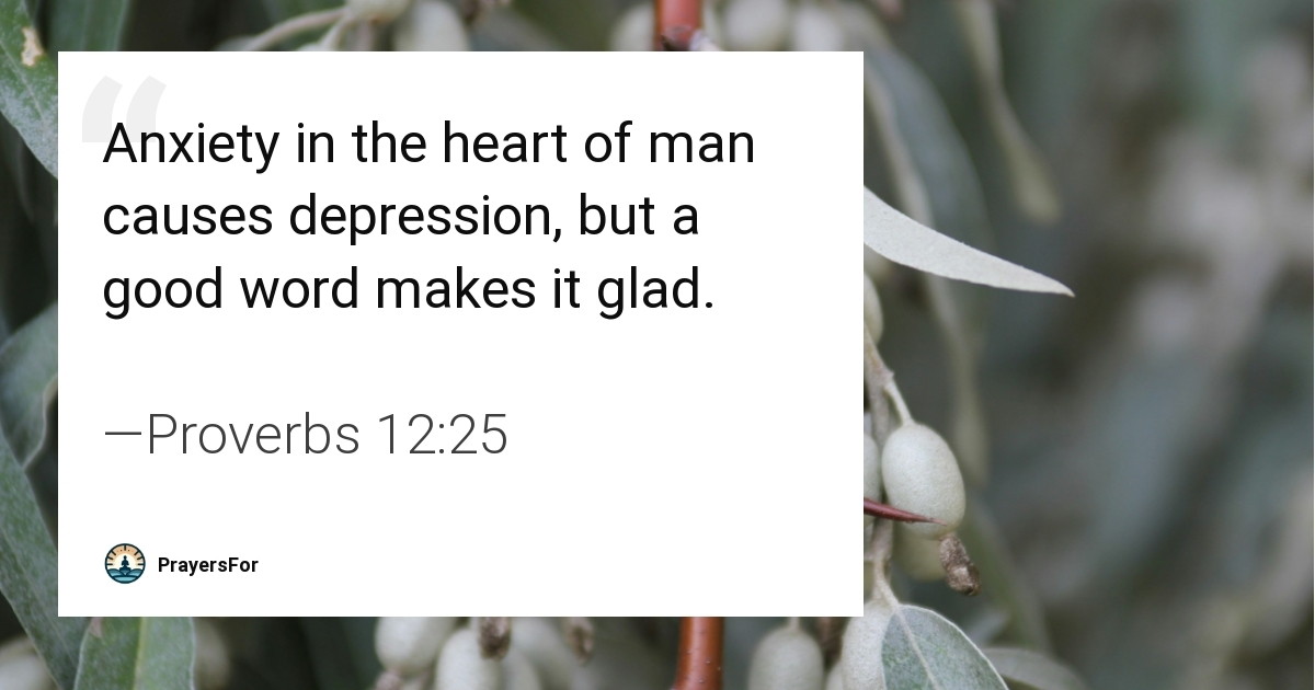 Proverbs 12:25