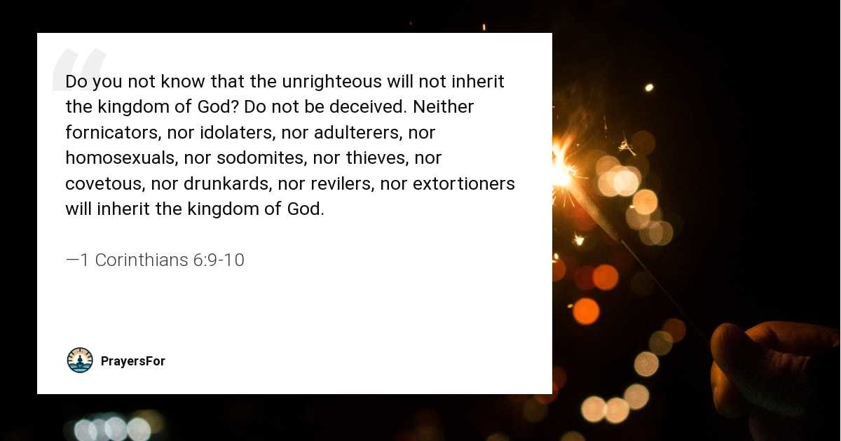 1 Corinthians 6:9-10