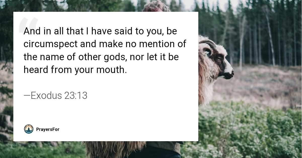 Exodus 23:13