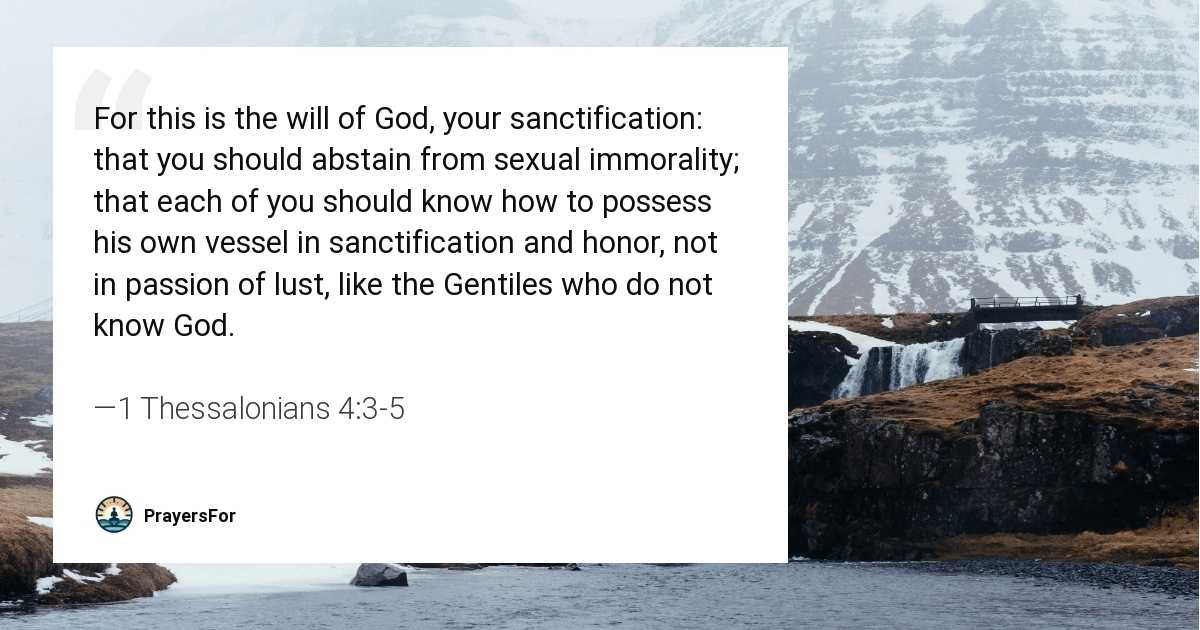 1 Thessalonians 4:3-5