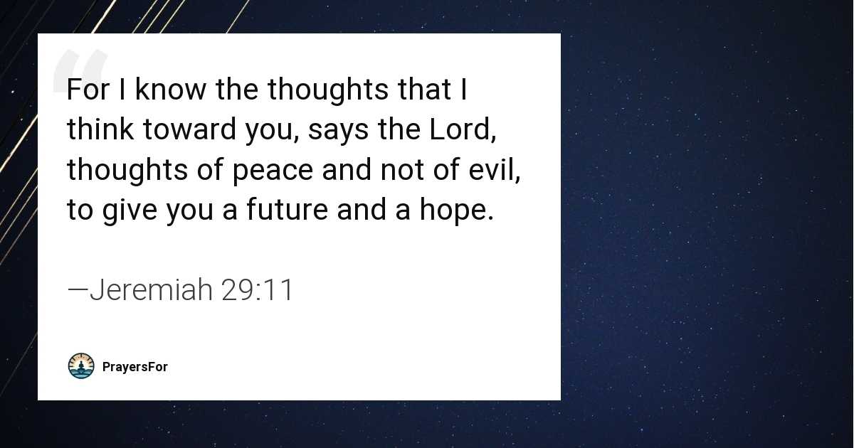 Jeremiah 29:11