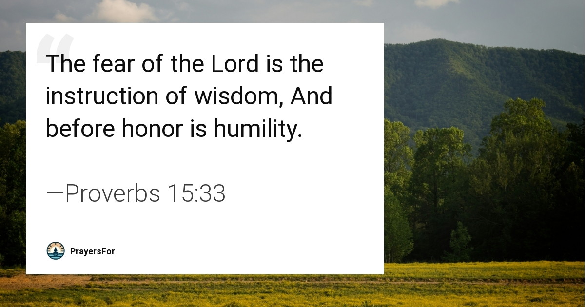 Proverbs 15:33