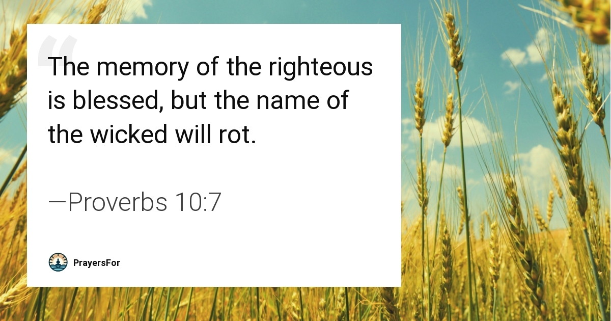 Proverbs 10:7