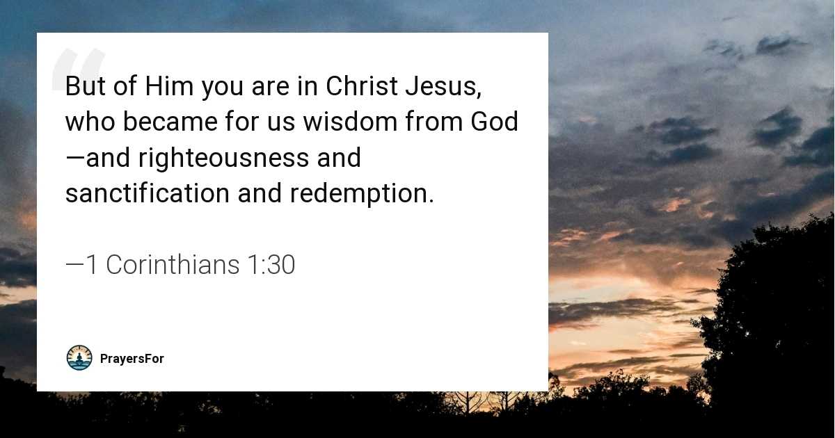 1 Corinthians 1:30