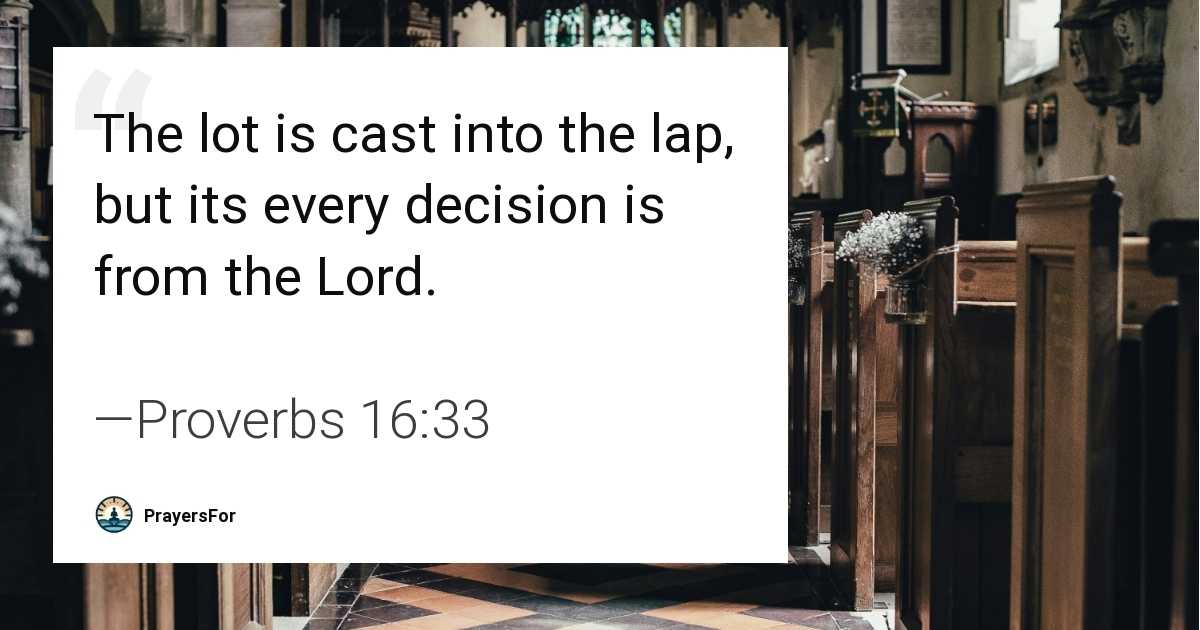 Proverbs 16:33